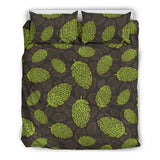 Hop Pattern Black Background Bedding Set