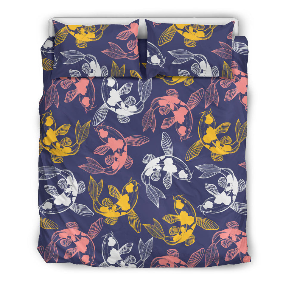 Koi Fish Carp Fish Pattern Bedding Set