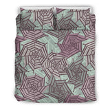 Spider Web Cobweb Design Color Pattern Bedding Set