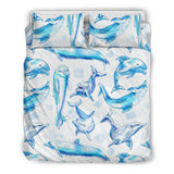 Watercolor Dolphin Pattern Bedding Set