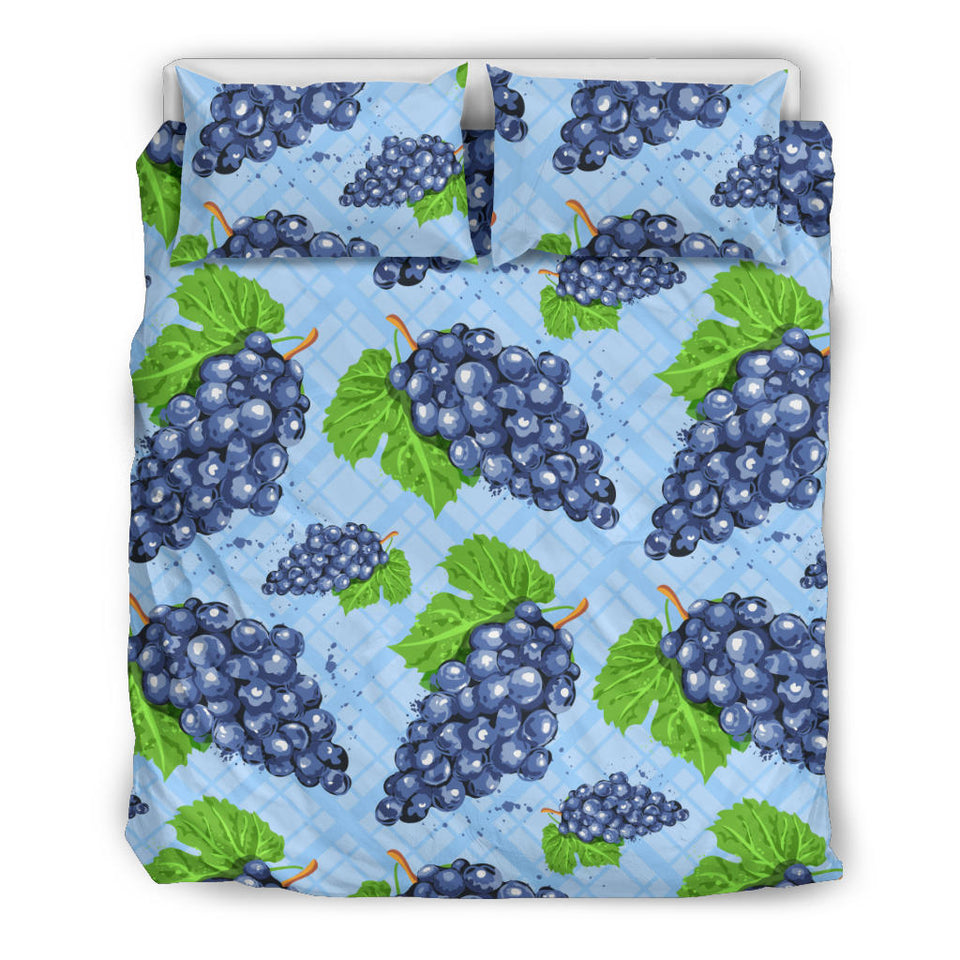 Watercolor Grape Pattern Bedding Set