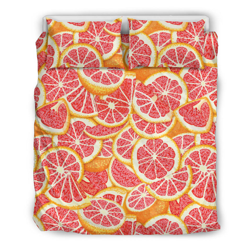 Tropical Grapefruit Pattern Bedding Set