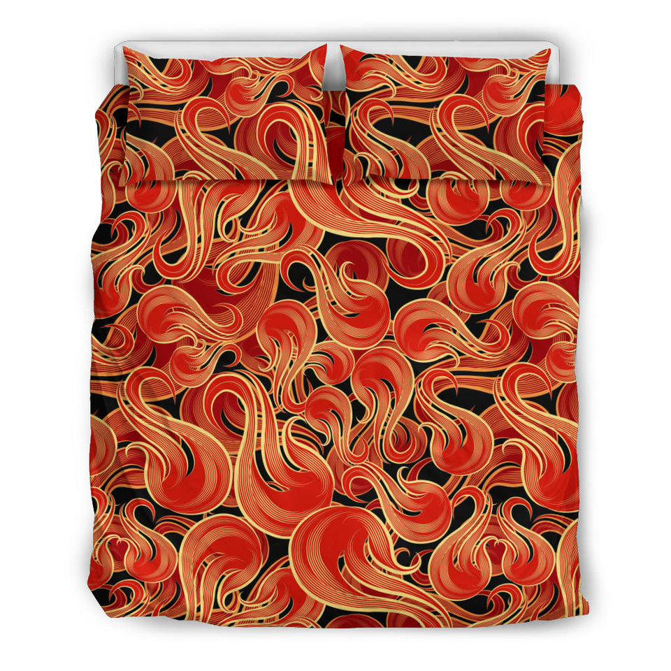 Fire Flame Pattern Bedding Set