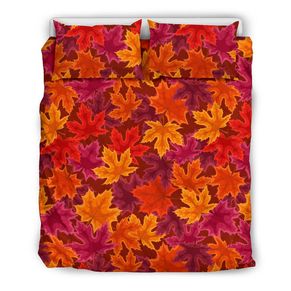 Autumn Maple Leaf Pattern Bedding Set