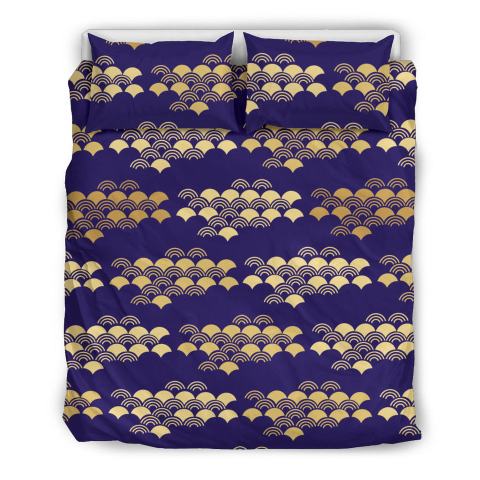 Beautiful Japanese Fan Pattern Bedding Set