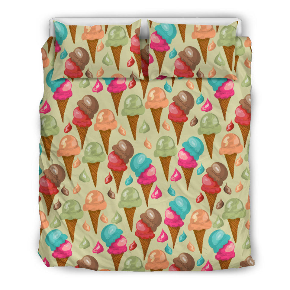 Colorful Ice Cream Pattern Bedding Set