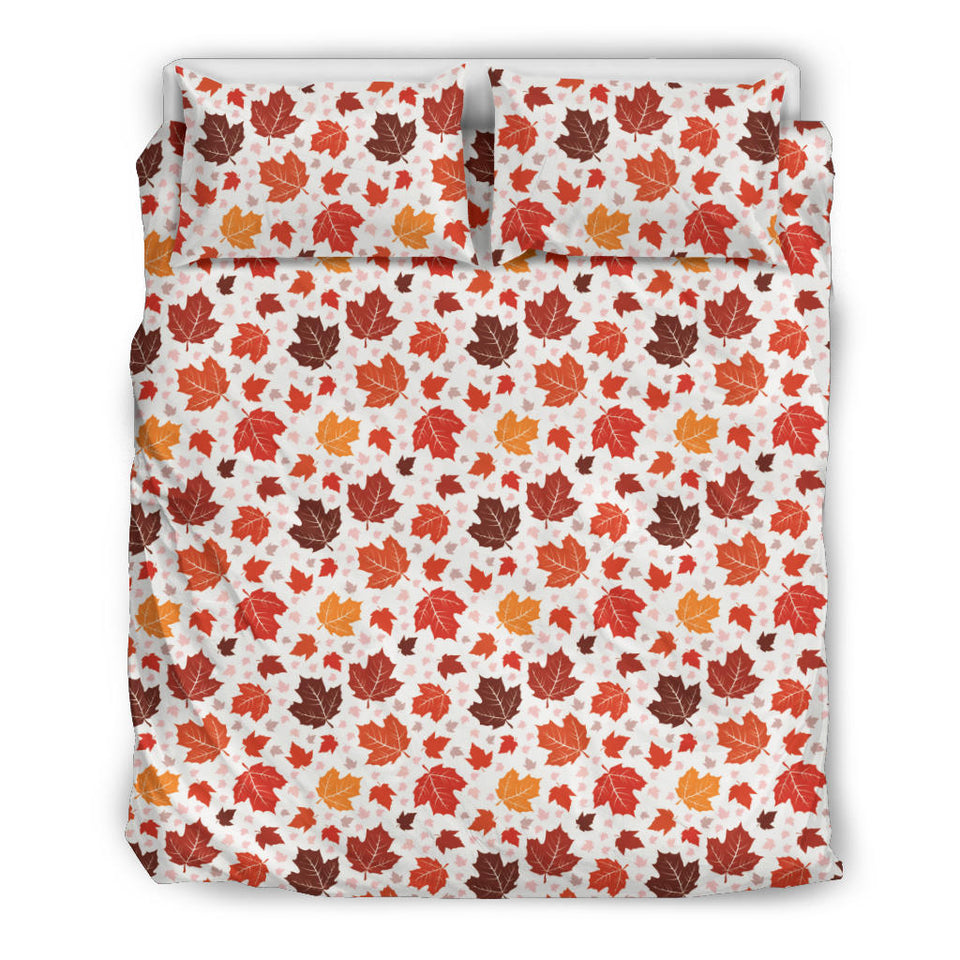 Colorful Maple Leaf Pattern Bedding Set