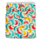 Colorful Moon Pattern Bedding Set