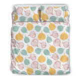 Colorful Onions White Background Bedding Set