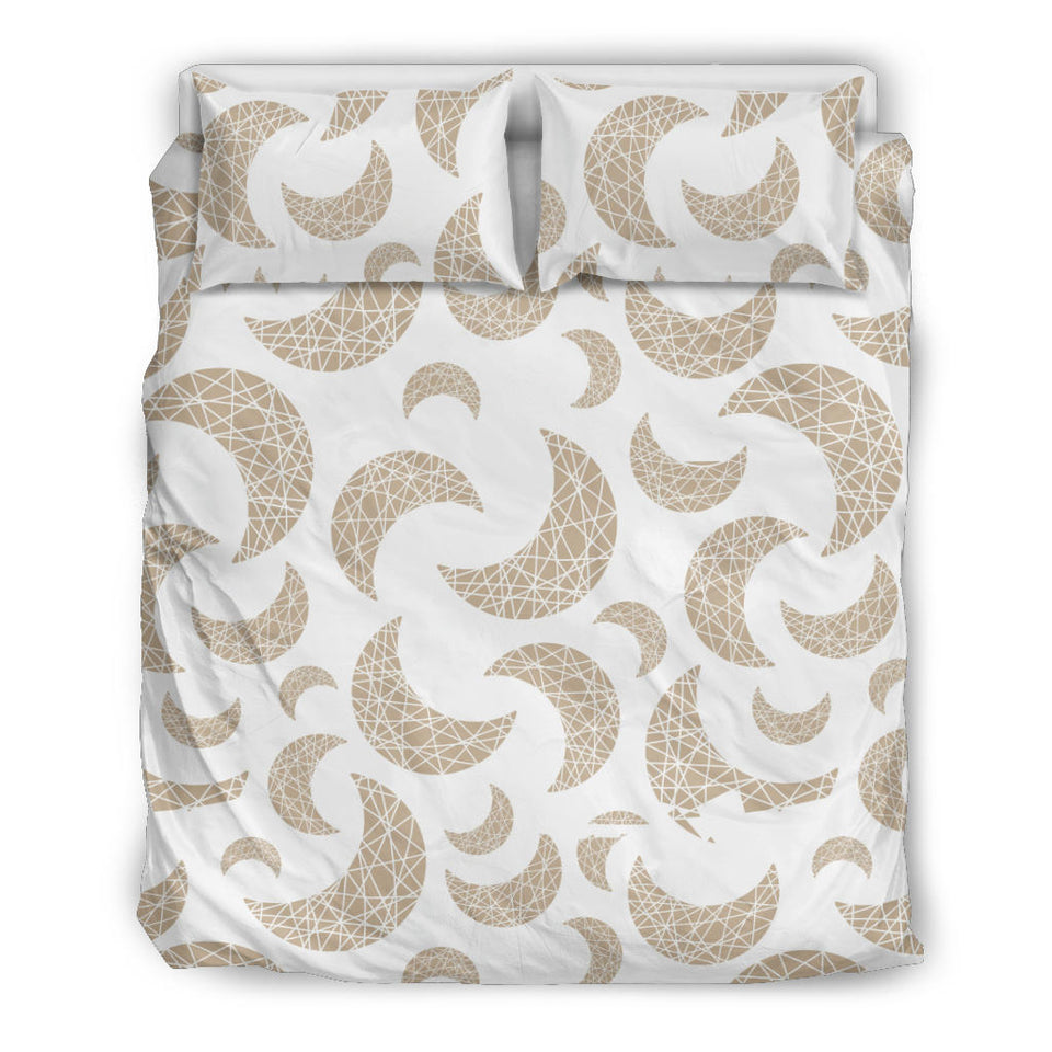 Cool Gold Moon Abstract Pattern Bedding Set