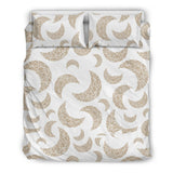 Cool Gold Moon Abstract Pattern Bedding Set