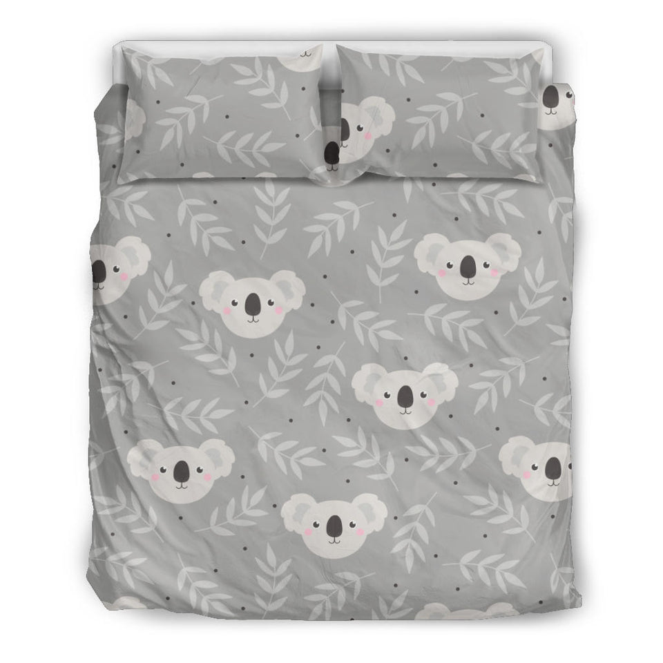Cute Koala Leaves Pattern Bedding Set