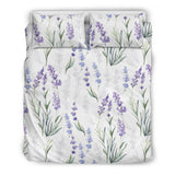 Hand Painting Watercolor Lavender Bedding Set