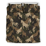 Horse Camouflage Pattern Bedding Set