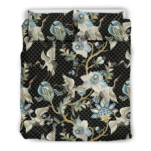 Japanese Crane Ornament Elements Bedding Set