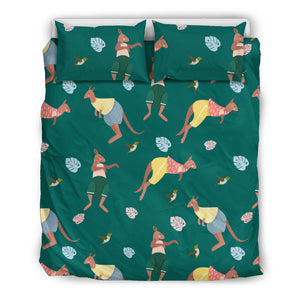 Kangaroo Leaves Pattern Bedding Set