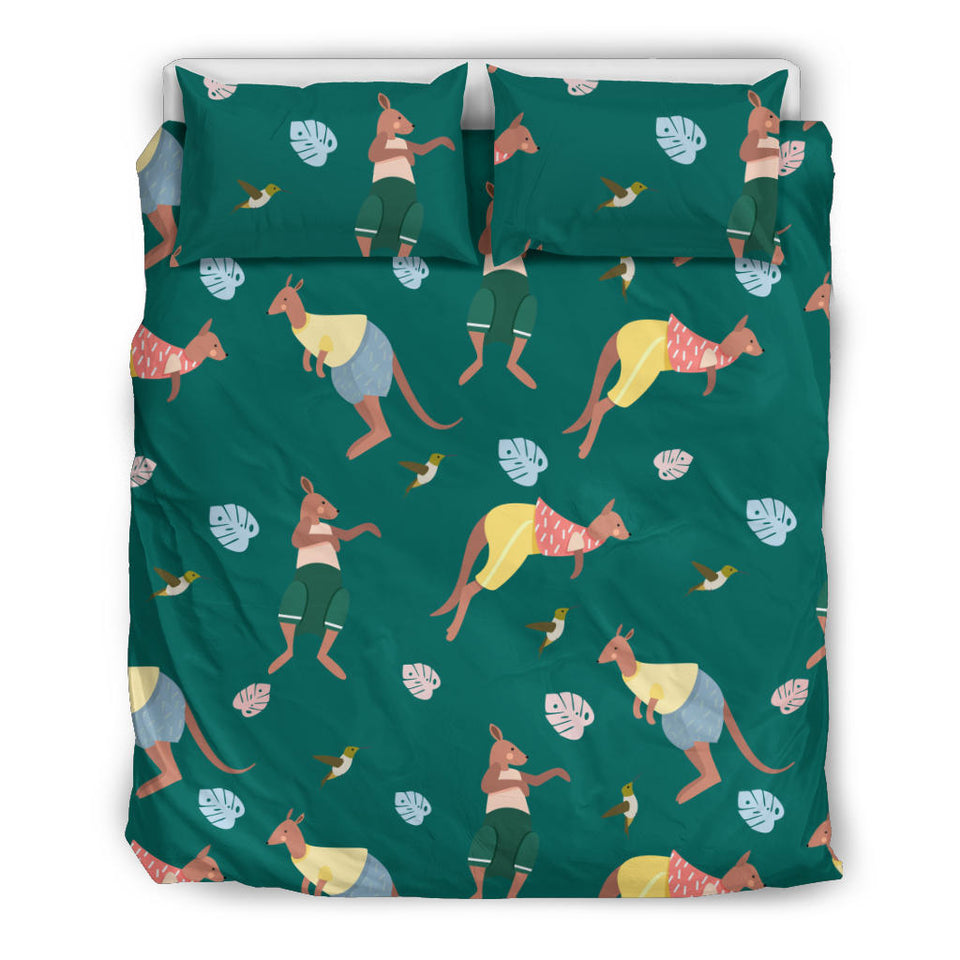 Kangaroo Leaves Pattern Bedding Set