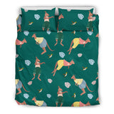 Kangaroo Leaves Pattern Bedding Set