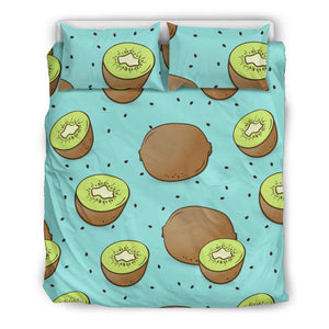 Kiwi Blue Background Bedding Set