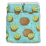 Kiwi Blue Background Bedding Set