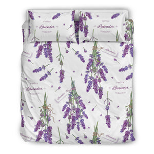 Lavender Flower Design Pattern Bedding Set