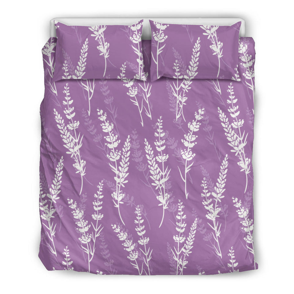 Lavender Flowers Purple Pattern Bedding Set