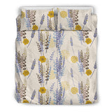Lavender Modern Pattern Blackground Bedding Set