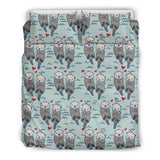 Lovely Sea Otter Pattern Bedding Set