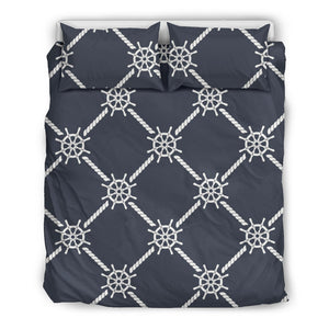 Nautical Steering Wheel Rope Pattern Bedding Set