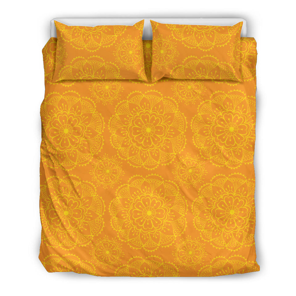 Orange Traditional Indian Element Pattern Bedding Set