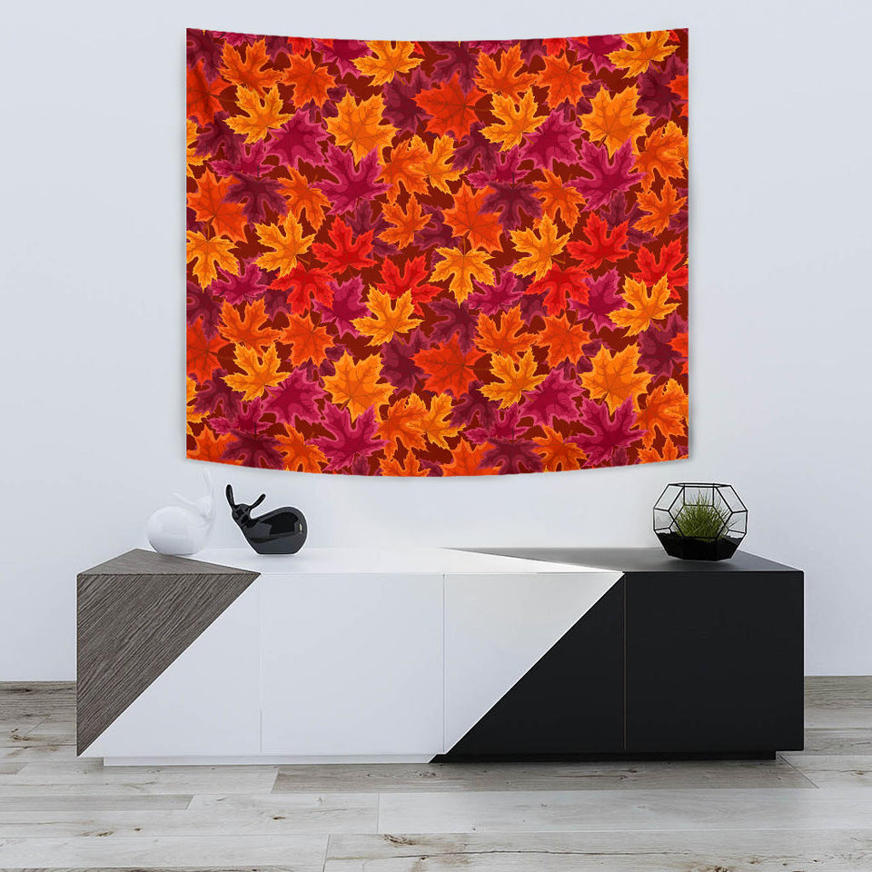 Autumn Maple Leaf Pattern Wall Tapestry