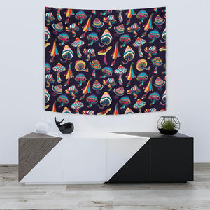 Colorful Mushroom Pattern Wall Tapestry