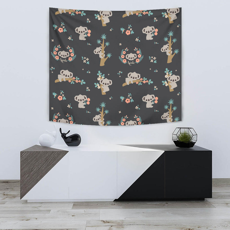 Cute Koala Pattern Wall Tapestry