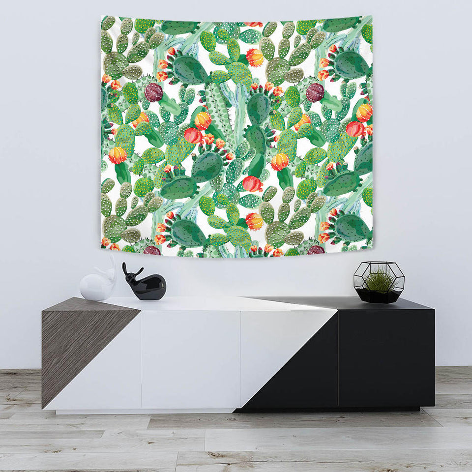 Cactus Design Pattern Copy Wall Tapestry
