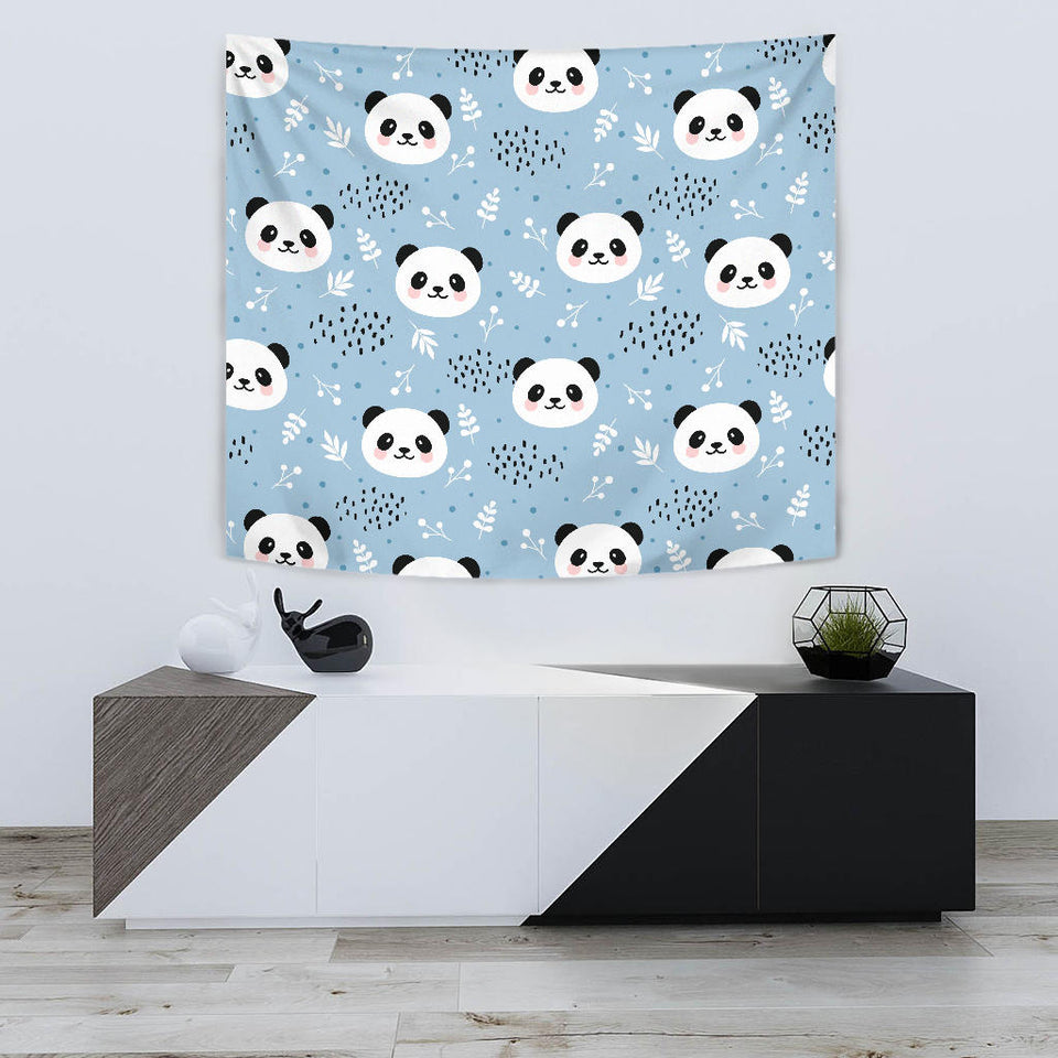 Cute Panda Pattern Wall Tapestry