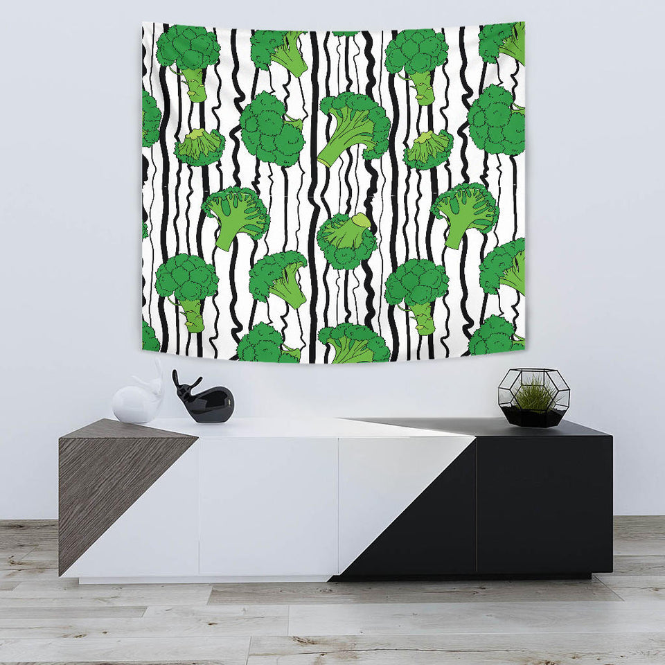 Cool Broccoli Pattern Wall Tapestry