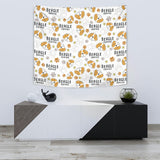 Cute Beagle Dog Pattern Background Wall Tapestry