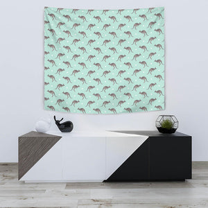Kangaroo Pattern Background Wall Tapestry