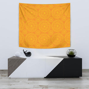 Orange Traditional Indian Element Pattern Wall Tapestry