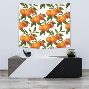 Oranges Pattern Background Wall Tapestry
