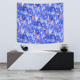 White Bengal Tigers Pattern Wall Tapestry