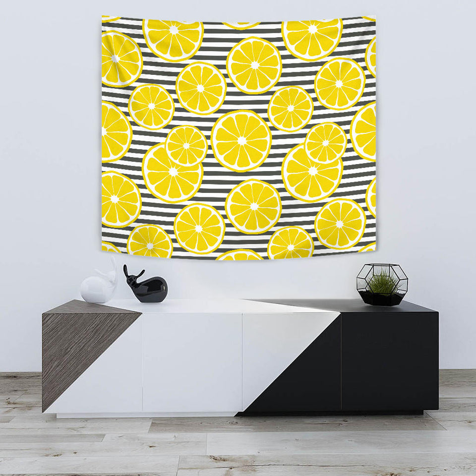 Slice Of Lemon Design Pattern Wall Tapestry