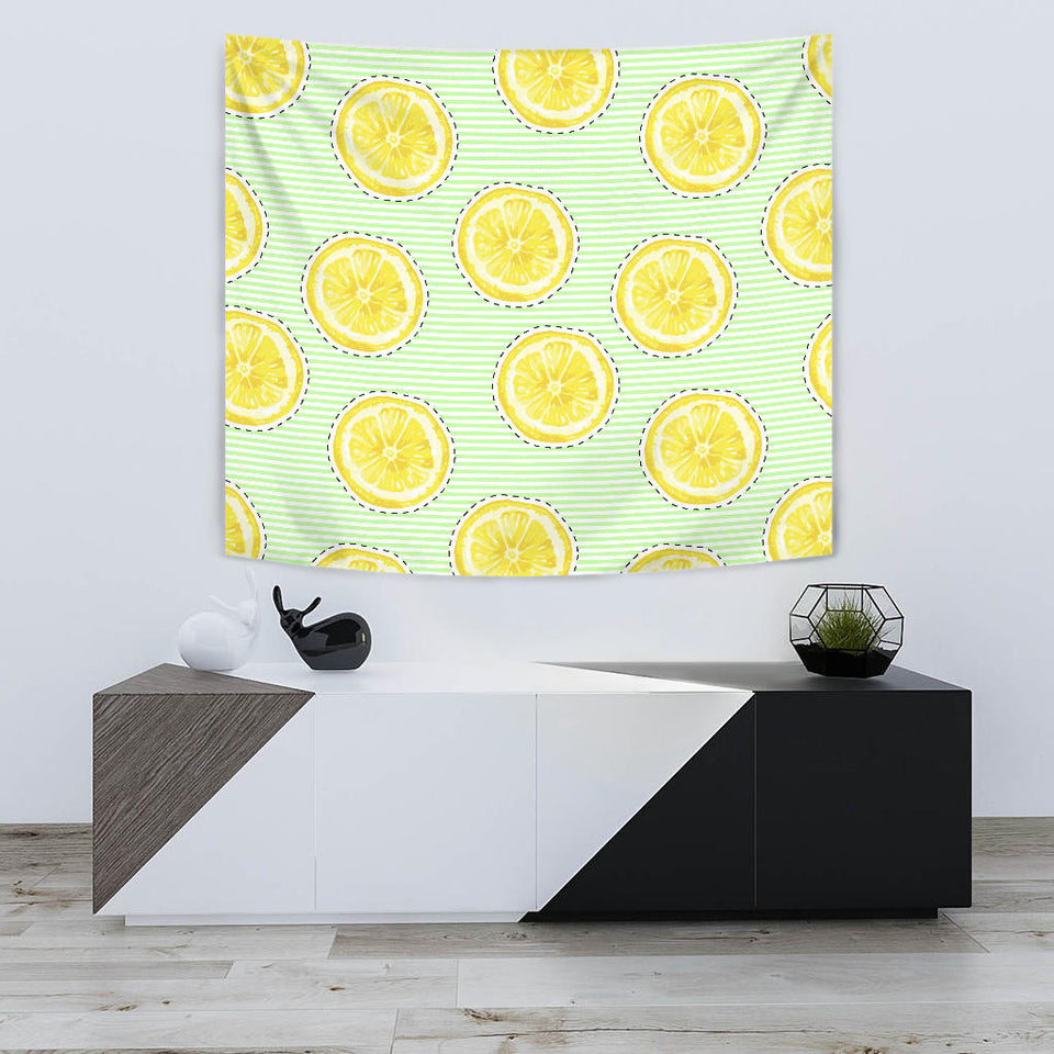 Slice Of Lemon Pattern Wall Tapestry