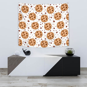 Chocolate Chip Cookie Pattern Wall Tapestry