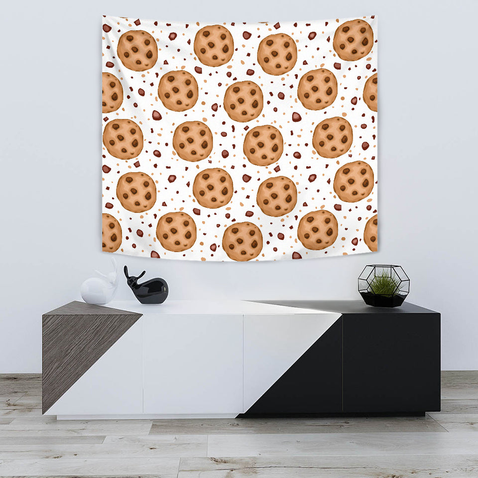 Chocolate Chip Cookie Pattern Wall Tapestry