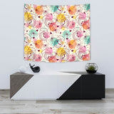 Clock Butterfly Pattern Wall Tapestry