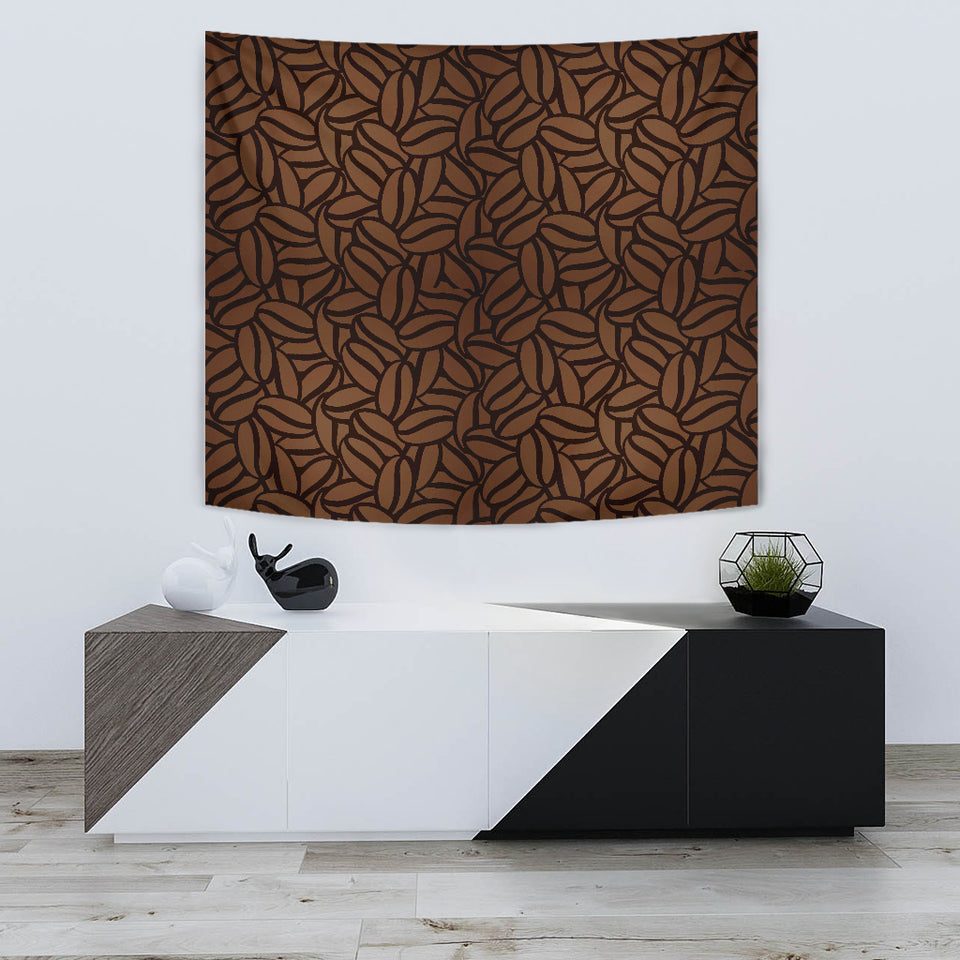 Coffee Bean Pattern Wall Tapestry
