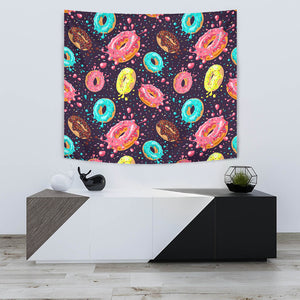Colorful Donut Glaze Pattern Wall Tapestry