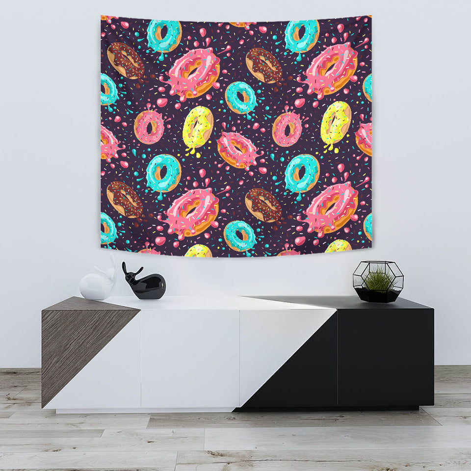 Colorful Donut Glaze Pattern Wall Tapestry