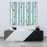 Crows Christmas Hat Scarf Wall Tapestry